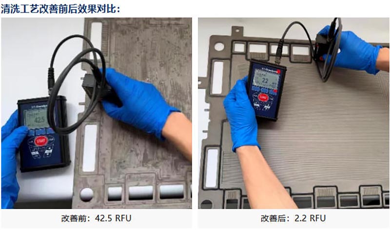 清洗工艺改善前后效果对比